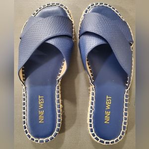 Nine West Size 6 Cobalt Blue Sandles